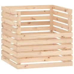 VIDAXL Composteur 80x80x78 Cm Bois Massif De Pin