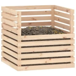 VIDAXL Composteur 80x80x78 Cm Bois Massif De Pin -Jardin Plantes Magasin 6499e3cca263b0.20814133