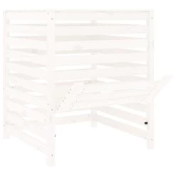 VIDAXL Composteur Blanc 82,5x82,5x99,5 Cm Bois Massif De Pin -Jardin Plantes Magasin 6499e3cd60d980.80824964