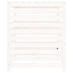VIDAXL Composteur Blanc 82,5x82,5x99,5 Cm Bois Massif De Pin -Jardin Plantes Magasin 6499e3cd675759.61819471