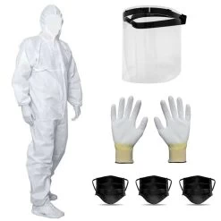 Kit Complet De Protection Combinaison Xl Paire De Gants Taille 11 Masque Visière