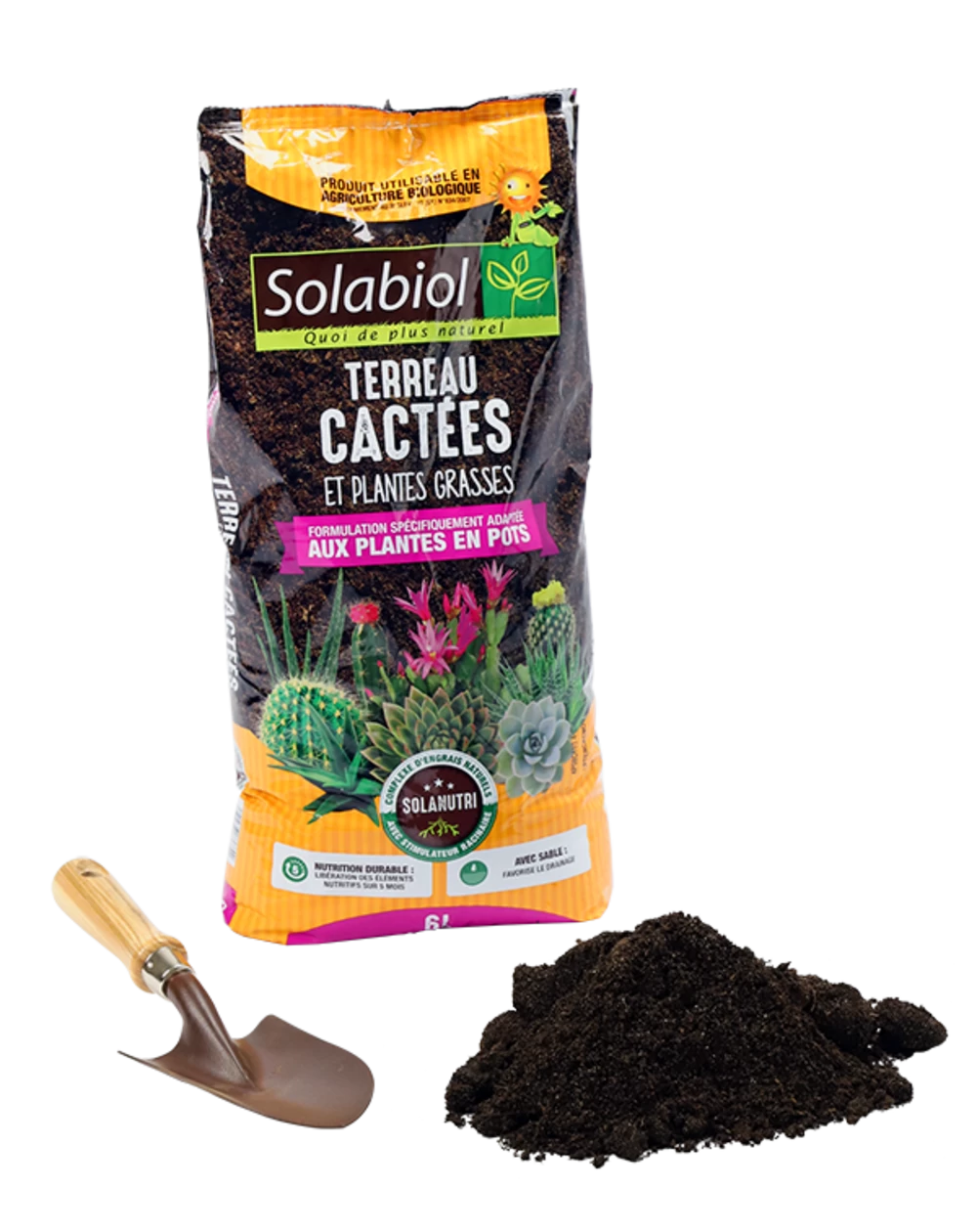 Solabiol Tercac6 | Terreau Cactées Et Plantes Grasses | 6l | Croissance Vigoure 2 Solabiol Tercac6 | Terreau Cactées Et Plantes Grasses | 6l | Croissance Vigoure – Image 2