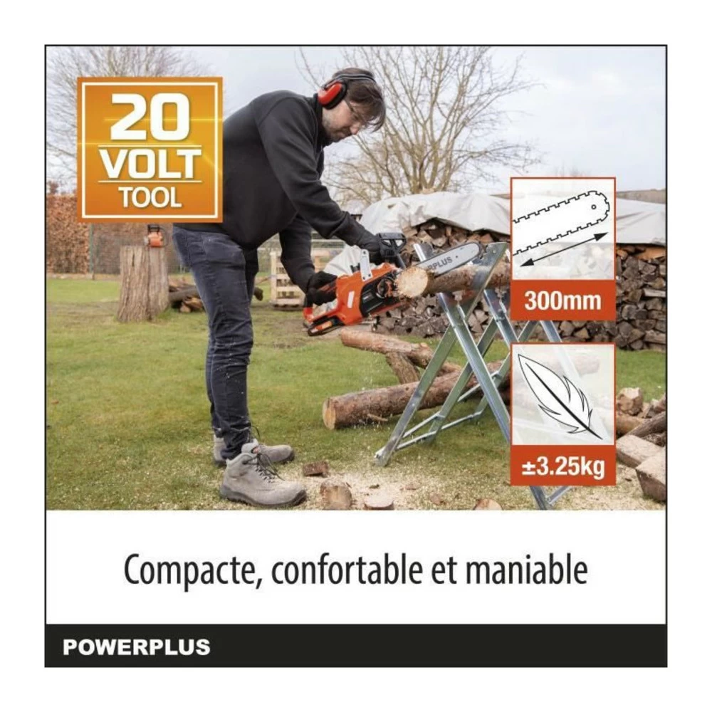 Tronçonneuse A Batterie 20v Dual Power Powdpg7570 - Guide De 300 Mm - Livrée Sans Batterie Ni Chargeur 5 Tronçonneuse A Batterie 20v Dual Power Powdpg7570 - Guide De 300 Mm - Livrée Sans Batterie Ni Chargeur – Image 5
