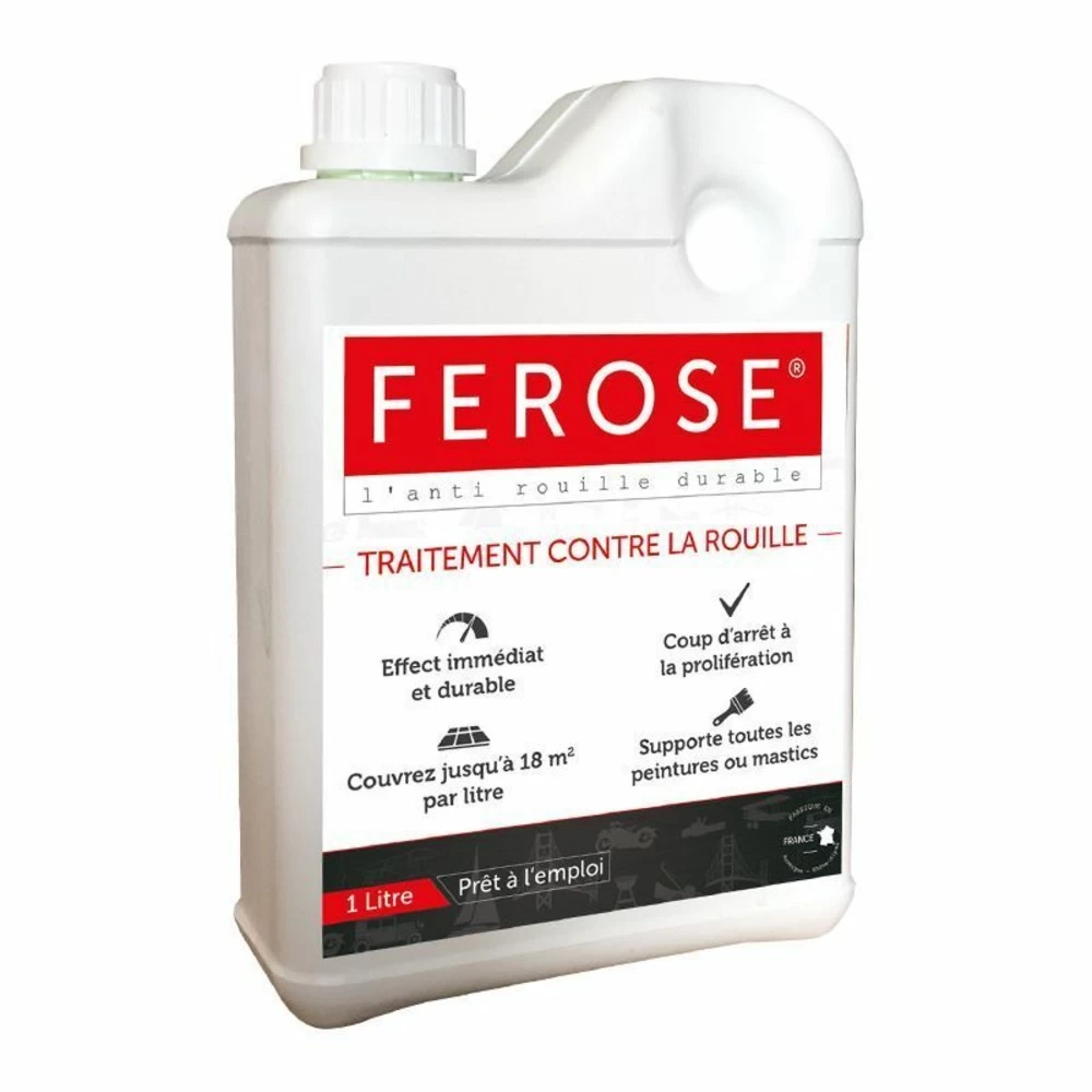 Traitement Curatif Anti Rouille Convertisseur De Rouille Ferose - Bidon 1 Litre 2 Traitement Curatif Anti Rouille Convertisseur De Rouille Ferose - Bidon 1 Litre – Image 2